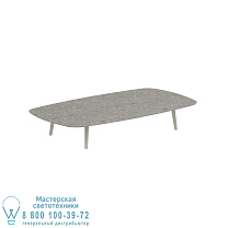 STYLETTO LOW LOUNGE TABLE 220x120CM ALU LEGS ГРИБНАЯ КЕРАМИЧЕСКАЯ СТОЛЕШНИЦА CEPPO DOLOMITICA Royal Botania