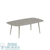 STYLETTO СТАНДАРТНЫЙ ОБЕДЕННЫЙ СТОЛ 220X120 СМ, АЛЮМИНИЕВЫЕ НОЖКИ, ПЕСОЧНАЯ КЕРАМИЧЕСКАЯ СТОЛЕШНИЦА CEPPO DOLOMITICA Royal Botania