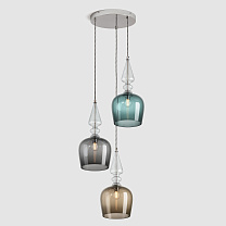 Spindle Shade - Cool, 3 Drop Cluster полированный никель