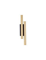 Sandy Black & Gold Aluminium LED 15Watt 220-240Volt 715Lm IP20 3000K Light Up & Down L: 5.5 W: 7 H: 38 cm