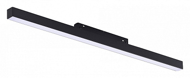 магнитный трековый светильник вытянутой формы с чёрным корпусом 48V