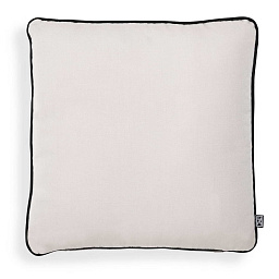 115446 Eichholtz cushion подушка на стул светлого оттенка с кантом по краю