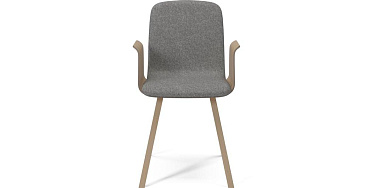 Palm upholstered dining chair with veneered armrest Bolia кресло