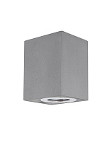 Gray Cement & Glass Diffuser LED GU10 1x10 Watt IP65 100-240 Volt Bulb Excluded Light Down L: 8.6 W: 10 H: 12 cm