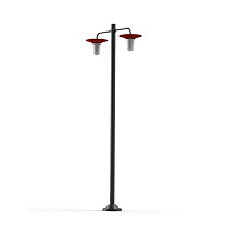 Cooper N° 5; Frosted glass E27 52W; Tomato red