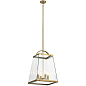 Darton 25.75" 4 Light Large Foyer Pendant with Clear Glass Brushed Natural Brass подвесной светильник 52124BNB Kichler