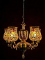 Traditional 5 Light Brass And Unique Glass Chandelier люстра FOS Lighting Priyanka-Verka-CH5