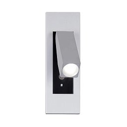 4282-1W Favourite Bedside настенный светильник цвета серебра с поворотной головкой и выключателем