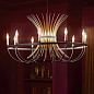 Baile 10 Light Chandelier Natural Brass and Black люстра 52459BK Kichler