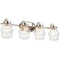 Janiel 33.25" 4 Light Vanity Light with Clear Glass Polished Nickel настенный светильник 55040PN Kichler — фото 1