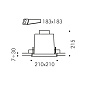 Потолочный светильник Simes Zip Downlight квадратный Comfort S.5575 — фото 16