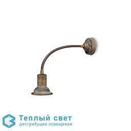 1420F Moretti Luce Genziana настенный светильник на кронштейне с металлическим плафоном в бронзовом стиле