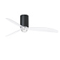 32041-10 MINI TUBE FAN LED Matt black/transparent ceiling FAN LED with DC motor люстра с вентилятором Faro barcelona