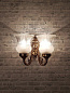 Usha Double Antique Brass Wall Light бра FOS Lighting No1-Usha5050-WL2
