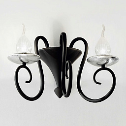 461/2A black IDL Deco настенное бра с двумя плафонами и чёрным корпусом