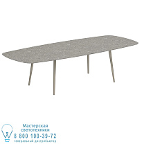 STYLETTO СТАНДАРТНЫЙ ОБЕДЕННЫЙ СТОЛ 300X120CM АЛЮМИНИЕВЫЕ НОЖКИ С ПЕСОЧНОЙ КЕРАМИЧЕСКОЙ СТОЛЕШНИЦЕЙ CEPPO DOLOMITICA Royal Botania