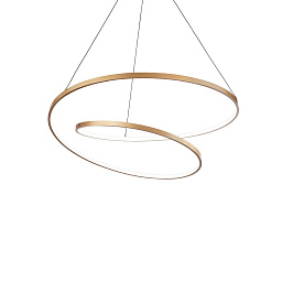 304595 Ideal lux Dali подвесной светильник с двумя кольцами из латуни
