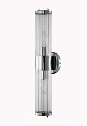 SANCHO AP2 CHROME Crystal Lux SANCHO настенное бра цилиндрической формы из прозрачного стекла с хромированными элементами