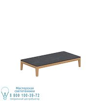 СТОЛ CALYPSO ИЗ ТИКА ИЗ ТИКА 144X72 СМ КЕРАМИЧЕСКИЙ NERO MARQUINA Royal Botania