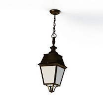 Avenue 4 N° 1; Opal PMMA Built-in LED 3000°K warm white 35W; Gold patina