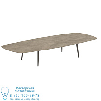 ВЫСОКИЙ СТОЛ STYLETTO 300X120CM, АЛЮМИНИЕВЫЕ НОЖКИ, БРОНЗОВАЯ КЕРАМИЧЕСКАЯ СТОЛ TERRA SABBIA Royal Botania