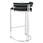 111660 Bar Stool Dante polished ss black velvet Eichholtz