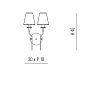 Metal Lux Opera AP 2L классический настенный светильник с двумя лампами красный 180.102.04 — фото 3
