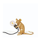 SE15231 Seletti MOUSE LAMP Кабель Gold Sitting/Mac Black с USB-подключением — фото 1