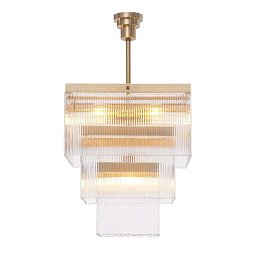 PP-328 Patinas lighting Monaco трёхъярусная люстра из стеклянных трубок