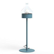 La Hutte N° 3; Clear glass E27 23W Plug; Blue