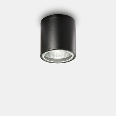 уличный потолочный светильник черный цилиндрический с направленным светом IP44