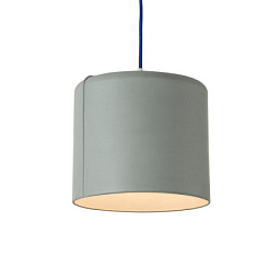 IN-ES020GR-BL In-es Artdesign Candle подвесной светильник с цилиндрическим абажуром серо-синего цвета