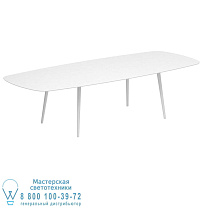 STYLETTO СТАНДАРТНЫЙ ОБЕДЕННЫЙ СТОЛ 300X120CM АЛЮМИНИЕВЫЕ НОЖКИ БЕЛАЯ КЕРАМИЧЕСКАЯ СТОЛЕШНЯ БЕЛАЯ Royal Botania