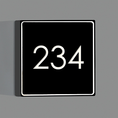 ориентационный светильник настенный квадратный черный