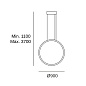 CV4K-00V9AZRUEF подвесной светильник Leds C4 Circular Vertical Inward ø900 Surface золотой — фото 1