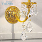 Kolarz PISANI CRYSTAL 1301.61.15.SpT настенный светильник французское золото ширина 14cm высота 40cm 1 лампа e14