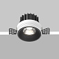 Round Maytoni встраиваемый светильник DL058-12W4K-TRS-B черный