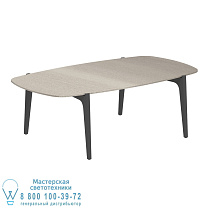 СТОЛИК TEA TIME 120X65CM H40 АНТРАЦИТОВЫЙ КЕРАМИЧЕСКИЙ ТЕМНО-СЕРЫЙ Royal Botania