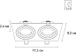 A2168PL-2BK Arte Lamp Tarf точечный встраиваемый светильник GU10 2х35W — фото 6