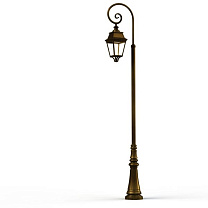 Avenue 3 N° 9; Clear glass Built-in LED 3000°K warm white 35W; Gold patina