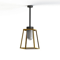 Lampiok 2 N° 1; Frosted glass E27 52W; Tinted lacquered brass