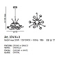 IDL Girasole 374/6+3 CHROME + WHITE люстра — фото 1