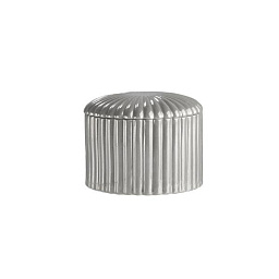 0004384-518 Villari Reve шкатулка серебристая с рельефными линиями