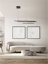 Triac Dimmable Sandy Black Aluminium & Acrylic LED 83 Watt 220-240Volt 4847Lm IP20 3000K Light Up & Down L: 102 W: 80 H: 204 cm