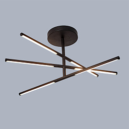 LARGO PL32W D730 BLACK Crystal Lux LARGO потолочный светильник с пересекающимися линейными элементами черного цвета