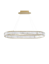 Triac Dimmable Platinum Gold Metal & Crystal LED 48Watt 220-240 Volt 2400Lm 3500K IP20 L: 92 W: 37 H: 150 cm