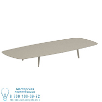 STYLETTO НИЗКИЙ СТОЛ ДЛЯ ГОСТИНОЙ 300X120CM АЛЮМИНИЕВЫЕ НОЖКИ С ПЕСОЧНО-КЕРАМИЧЕСКОЙ ВЕРХНЕЙ ЧАСТЬЮ ЖЕМЧУЖНО-СЕРЫЙ Royal Botania