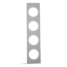 FN280003_25 Foscarini Dolmen торшер с алюминиевым корпусом и вертикальными круглыми рассеивателями