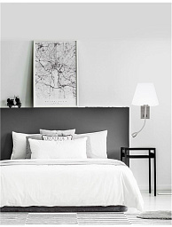 8127402 Nova Luce Valencia настенный светильник с текстильным абажуром и выключателем на корпусе