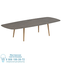 НИЗКИЙ ОБЕДЕННЫЙ СТОЛ STYLETTO 300X120CM НОГИ ИЗ ТИКА CERAMIC TOP TERRA MARRONE Royal Botania